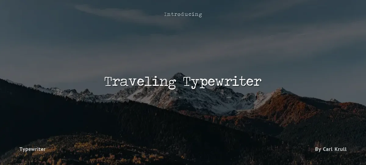 Traveling Typewriter font preview