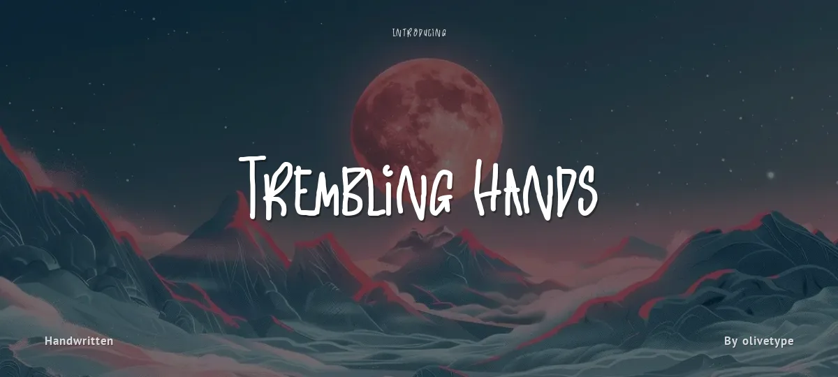 Trembling Hands font preview