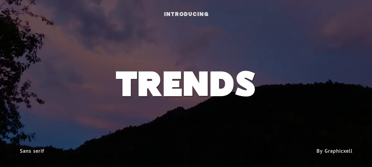 Trends font preview