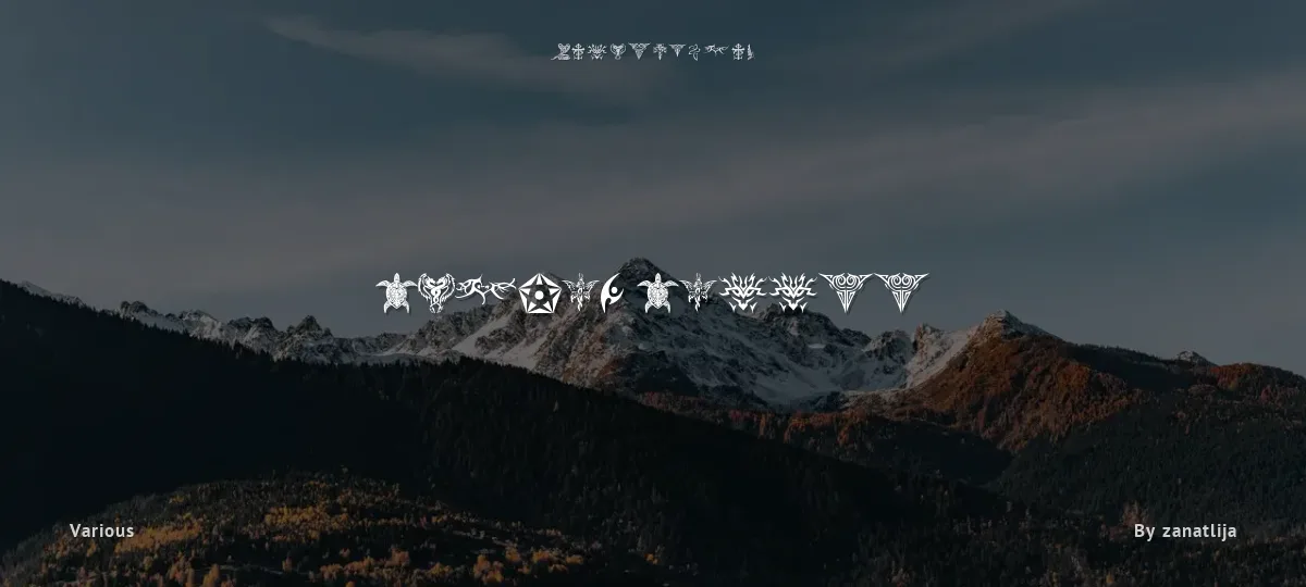 Tribal Tattoo font preview