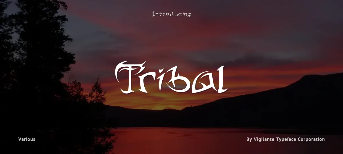 Tribal font preview