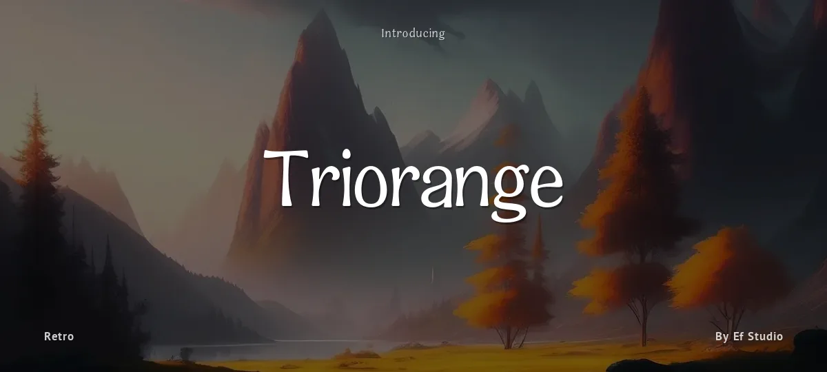 Triorange font preview