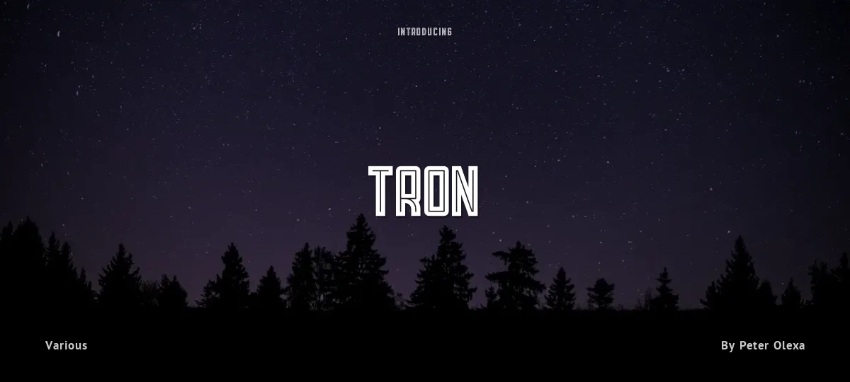 Tron font preview