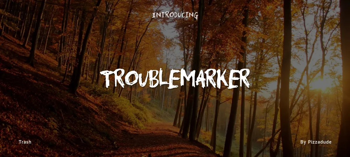 Troublemarker font preview