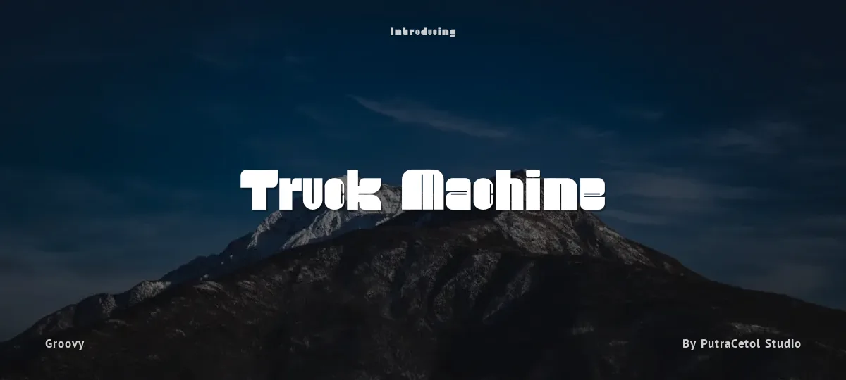 Truck Machine font preview