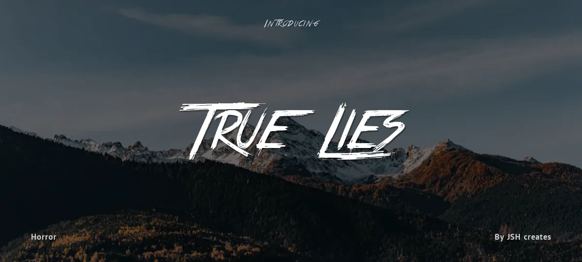 True Lies font preview