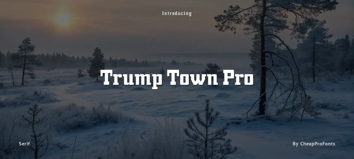 Trump Town Pro font preview