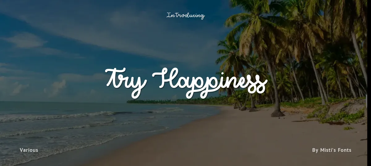 Try Happiness font preview