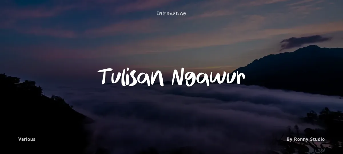 Tulisan Ngawur font preview