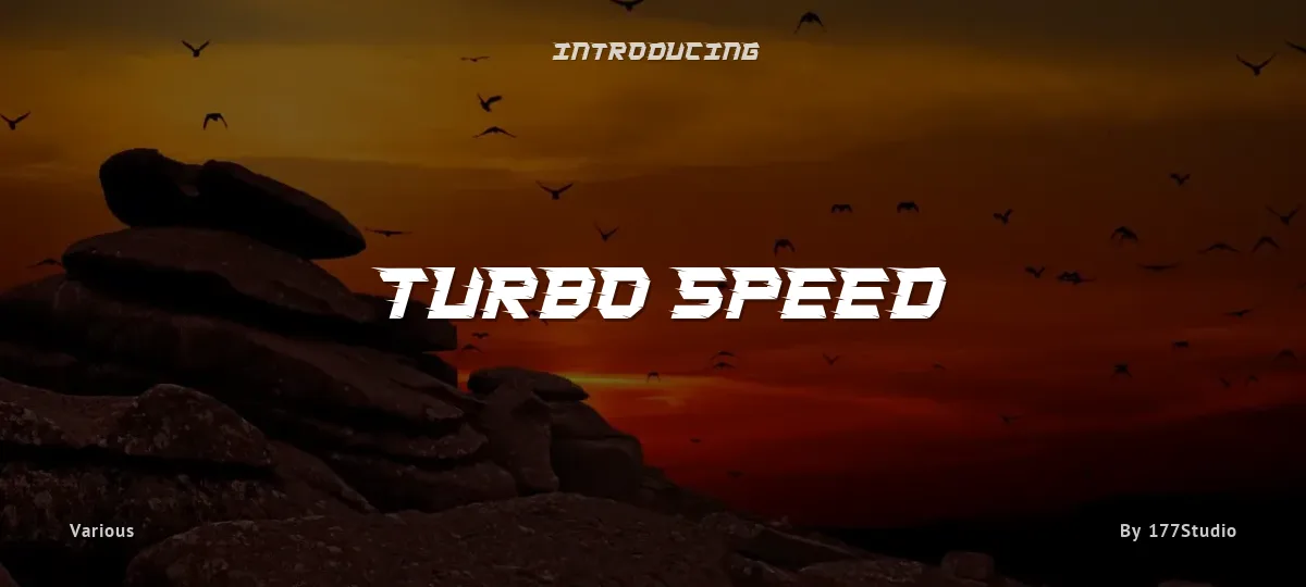 Turbo Speed font preview