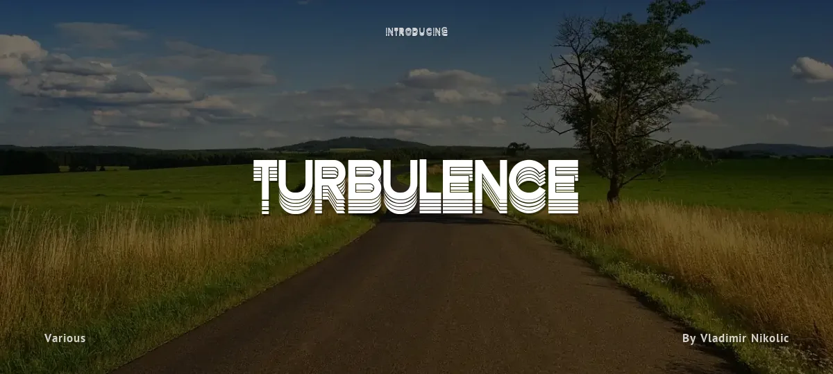 Turbulence font preview