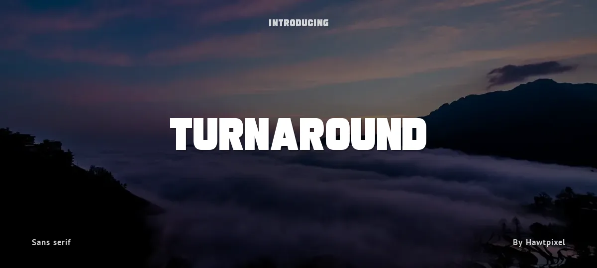 Turnaround font preview