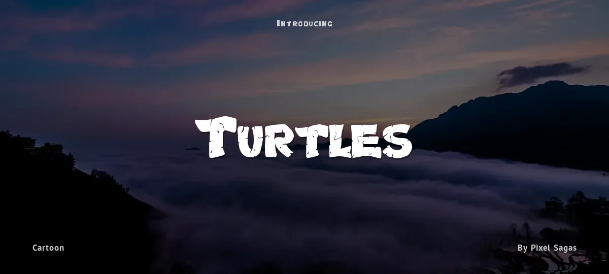 Turtles font preview