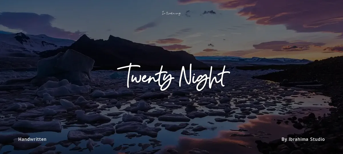 Twenty Night font preview