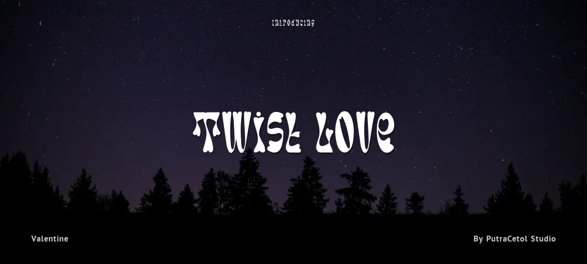 Twist Love font preview