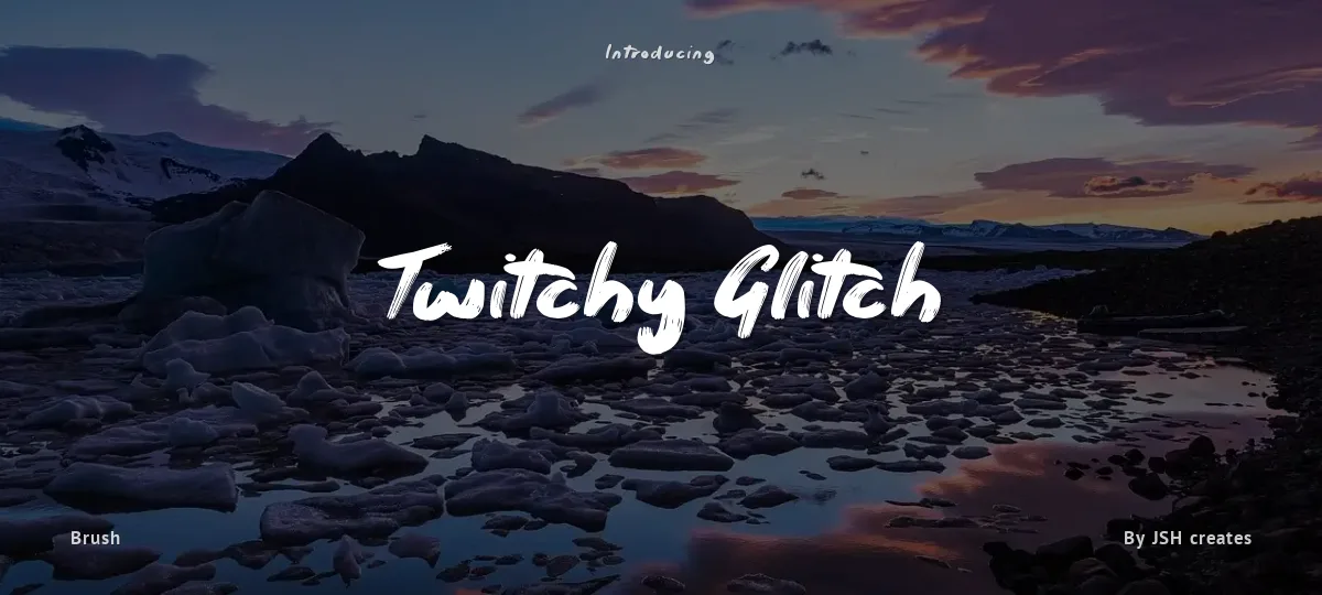 Twitchy Glitch font preview