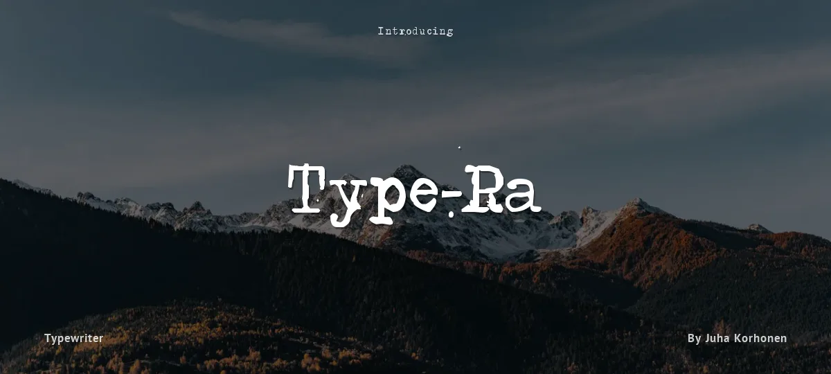 Type-Ra font preview