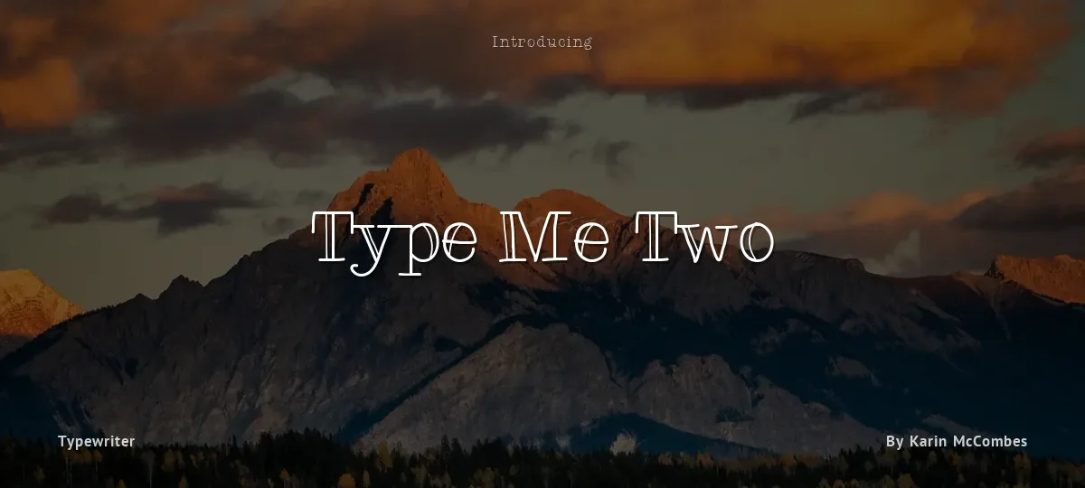 Type Me Two font preview