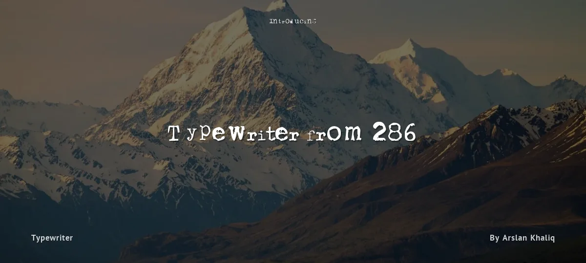 Typewriter from 286 font preview
