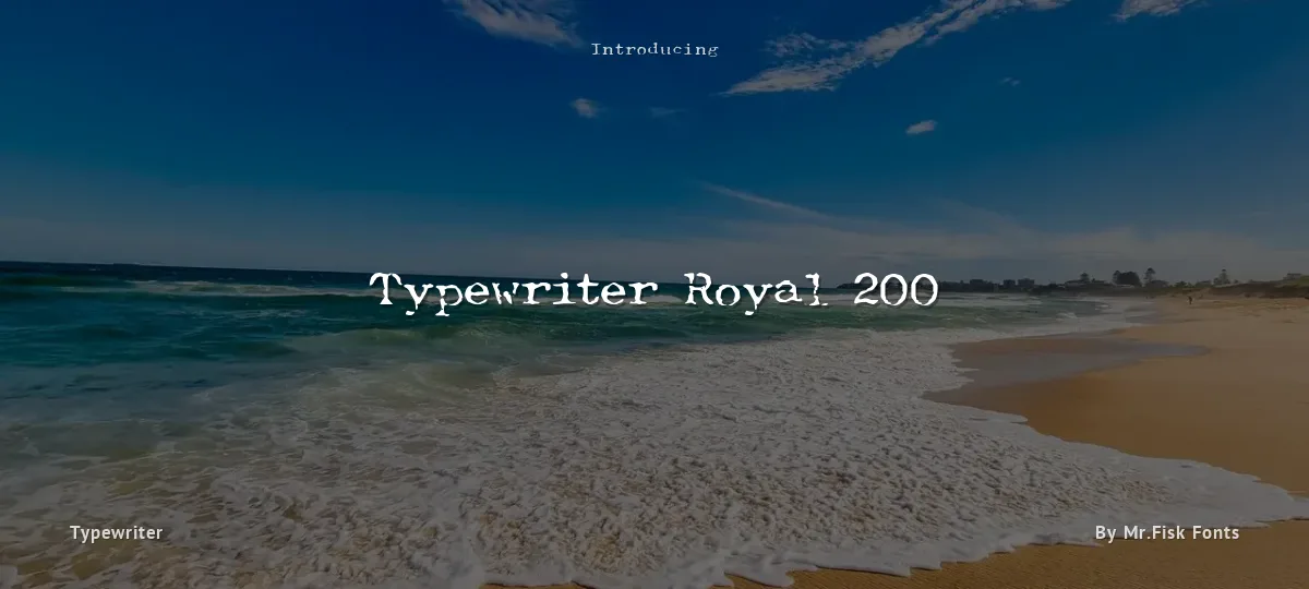 Typewriter Royal 200 font preview