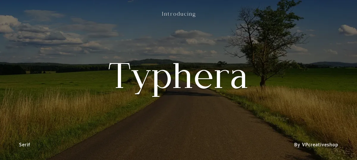 Typhera font preview