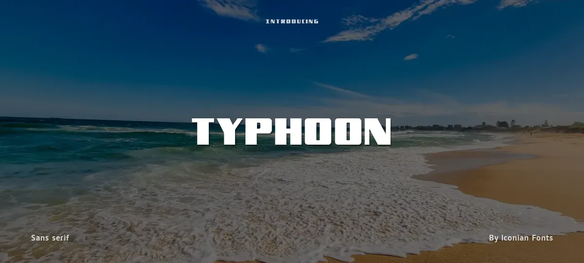 Typhoon font preview