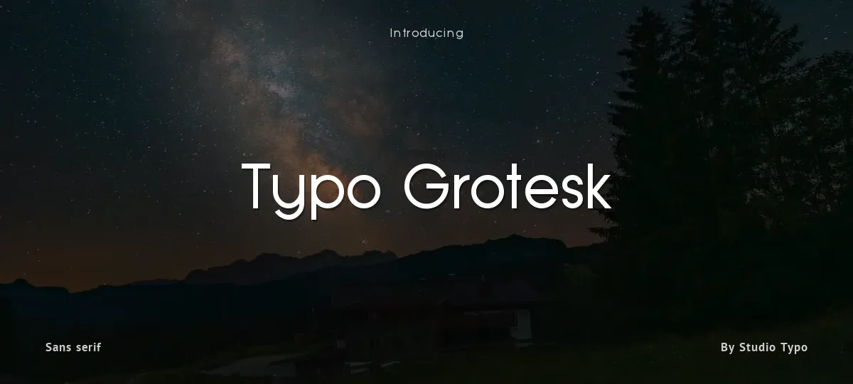 Typo Grotesk font preview