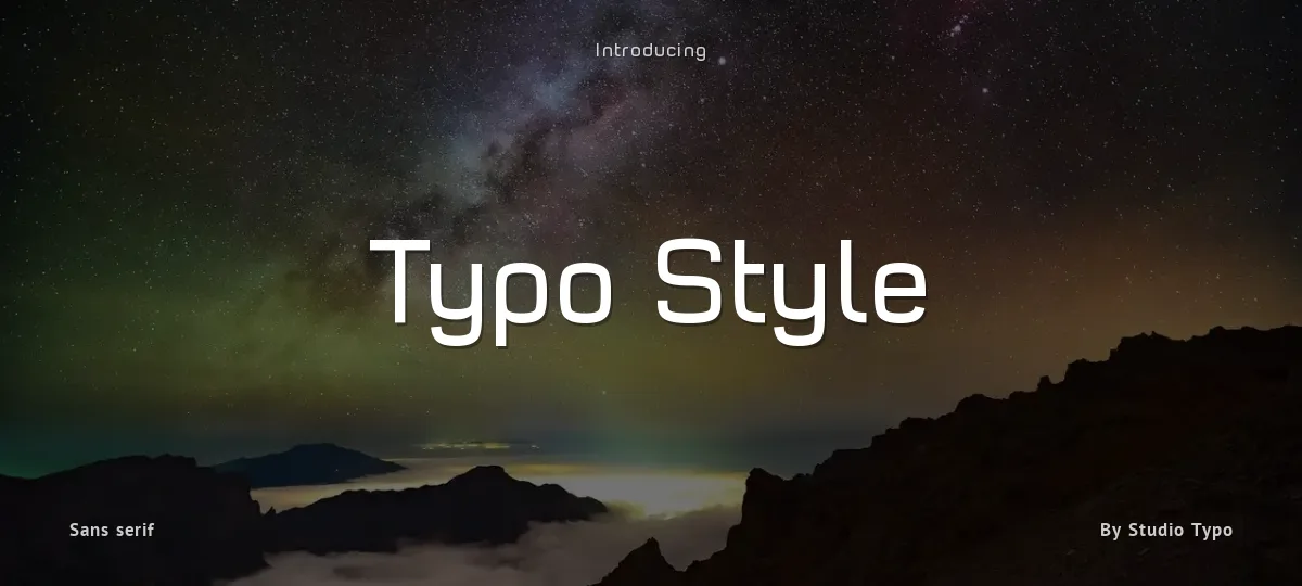 Typo Style font preview