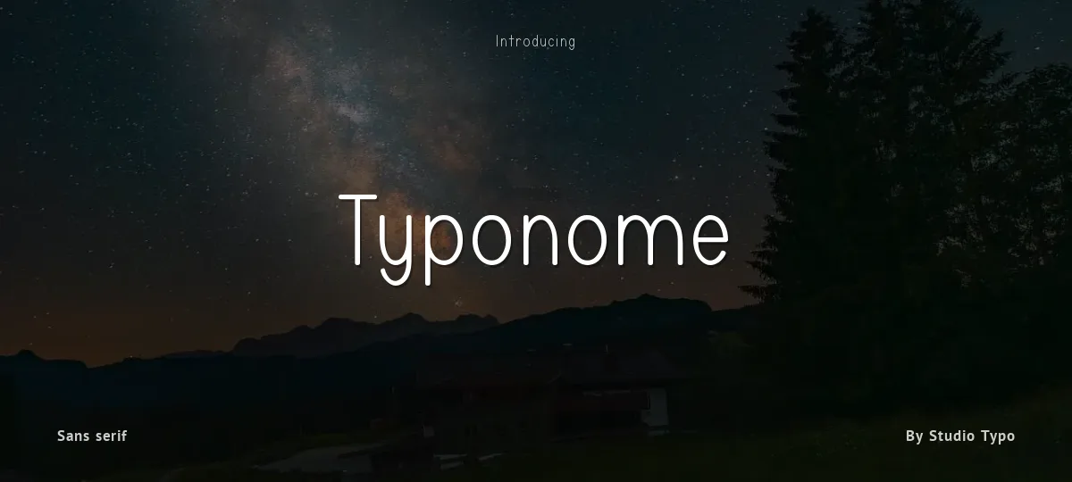 Typonome font preview