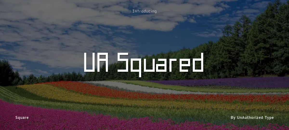 UA Squared font preview