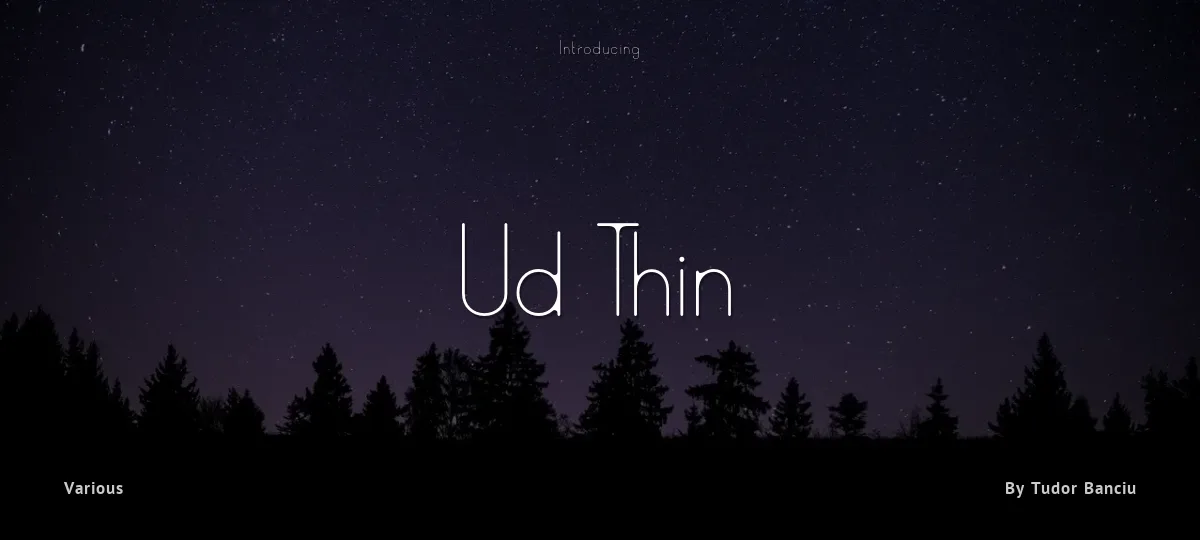 Ud Thin font preview