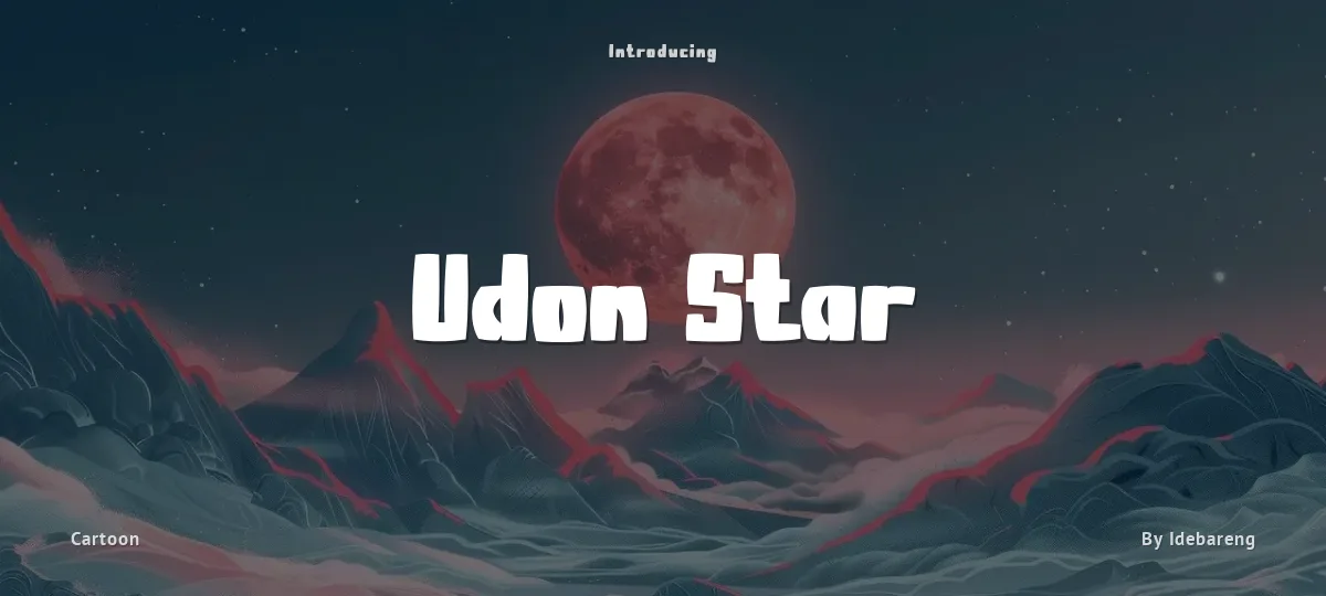 Udon Star font preview