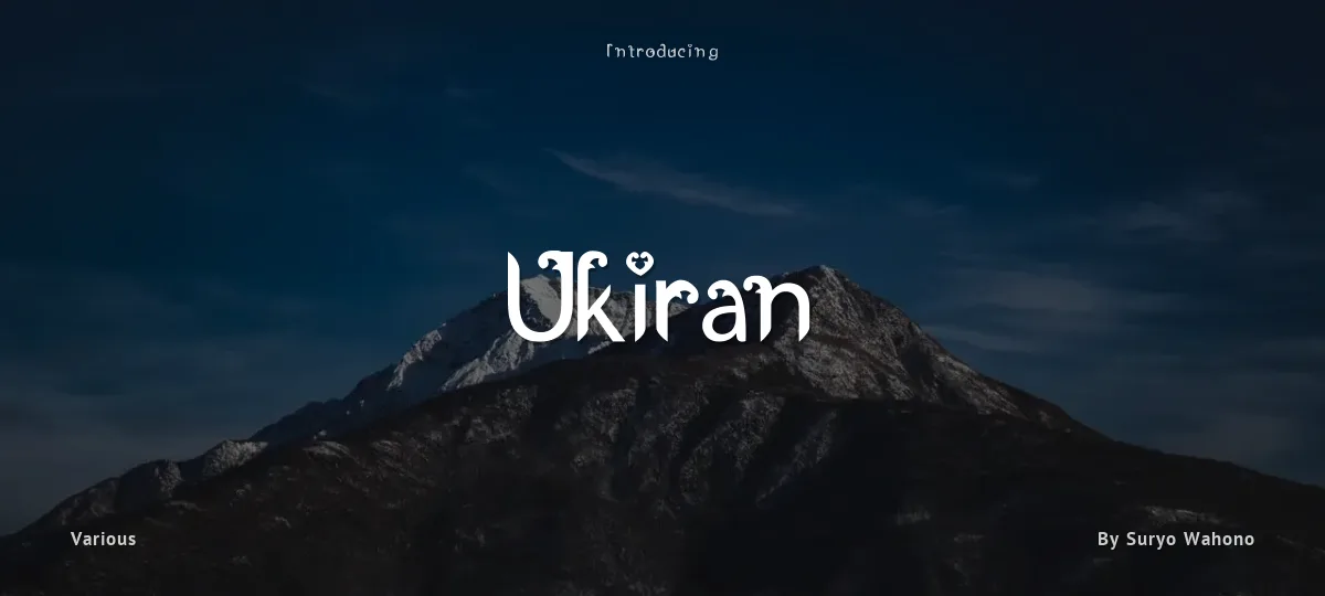 Ukiran font preview