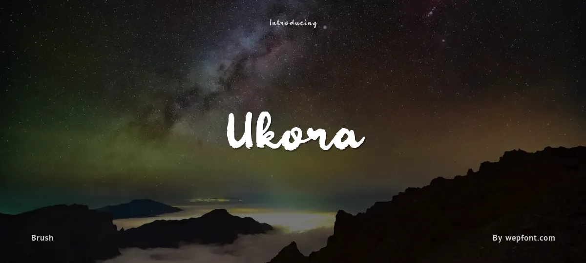 Ukora font preview
