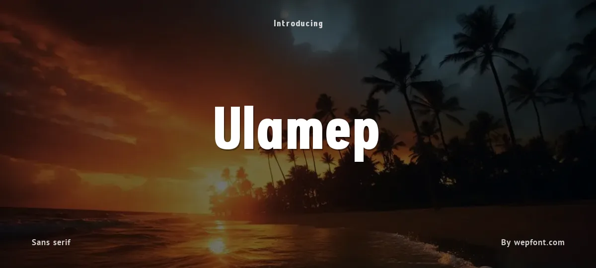 Ulamep font preview