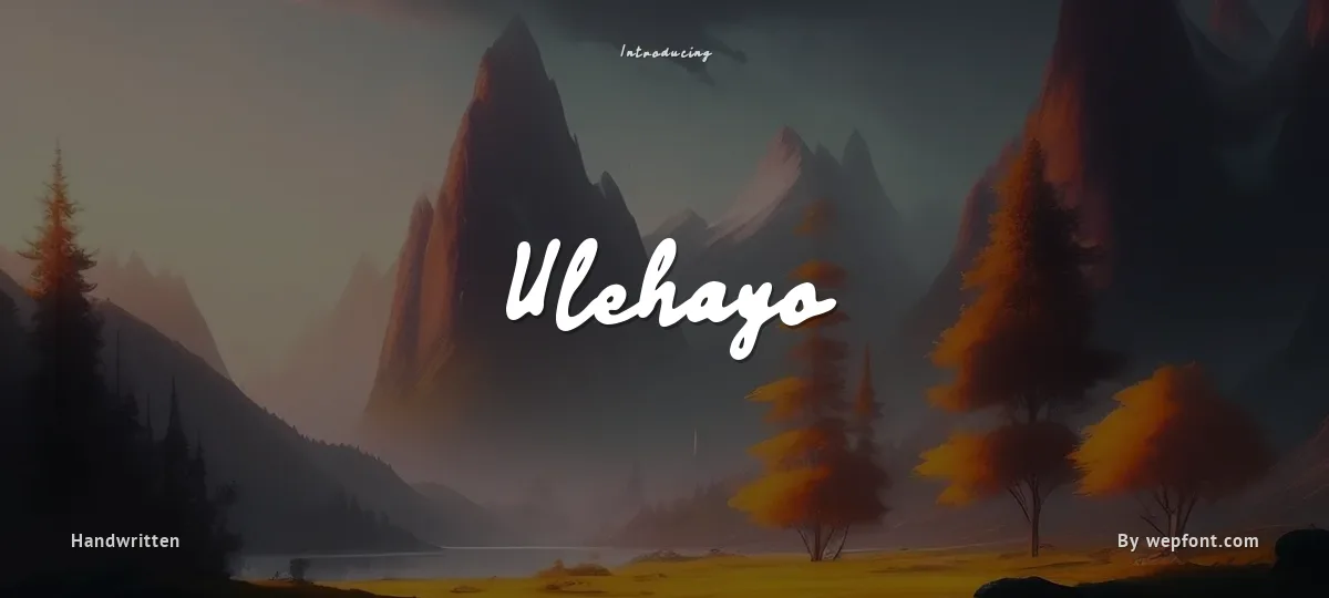 Ulehayo font preview