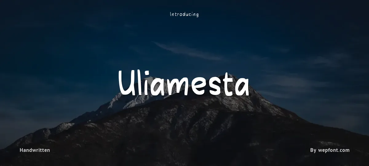 Uliamesta font preview