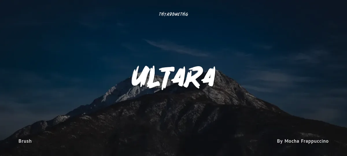 Ultara font preview
