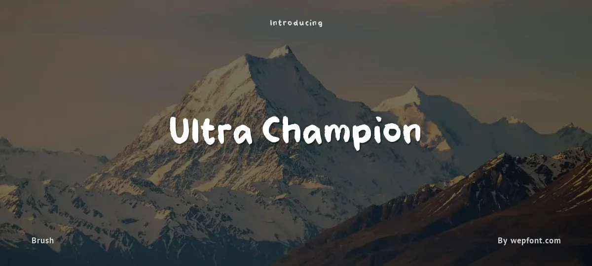 Ultra Champion font preview