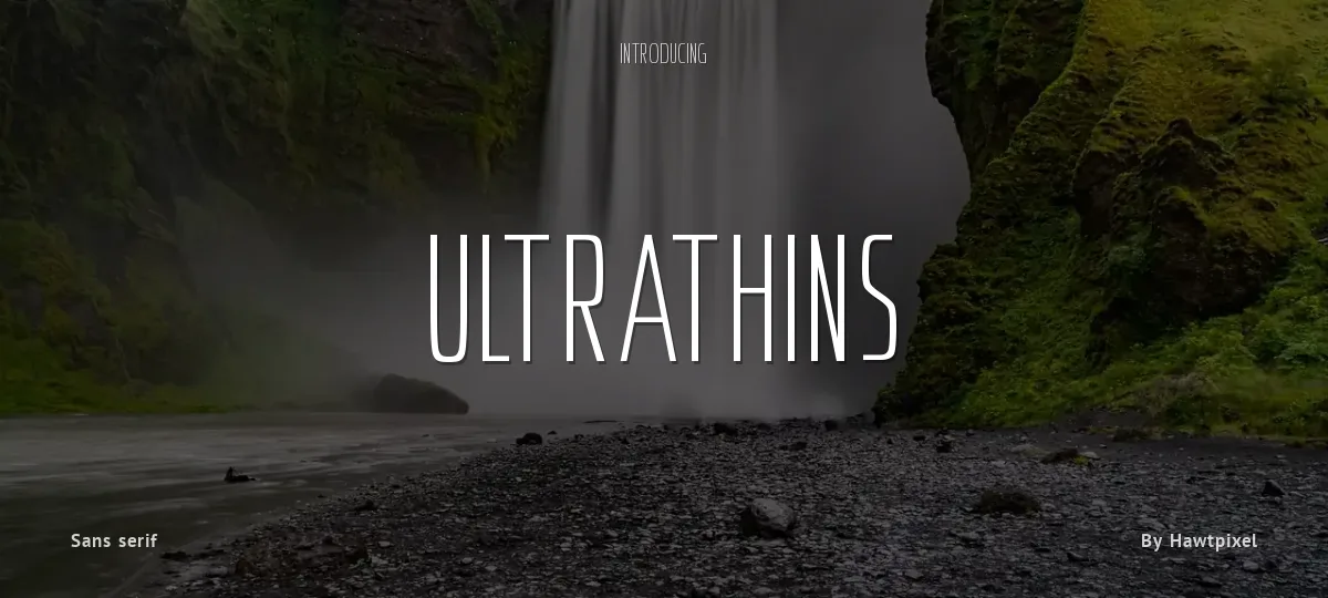 Ultrathins font preview