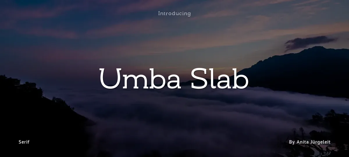 Umba Slab font preview