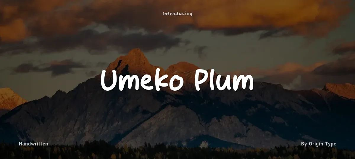 Umeko Plum font preview