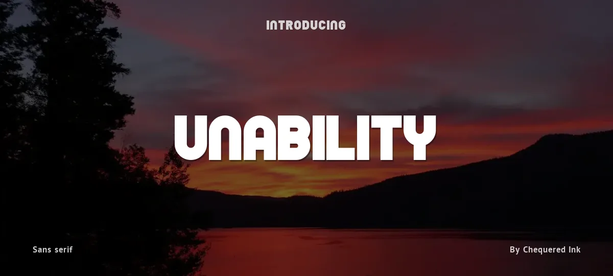 Unability font preview