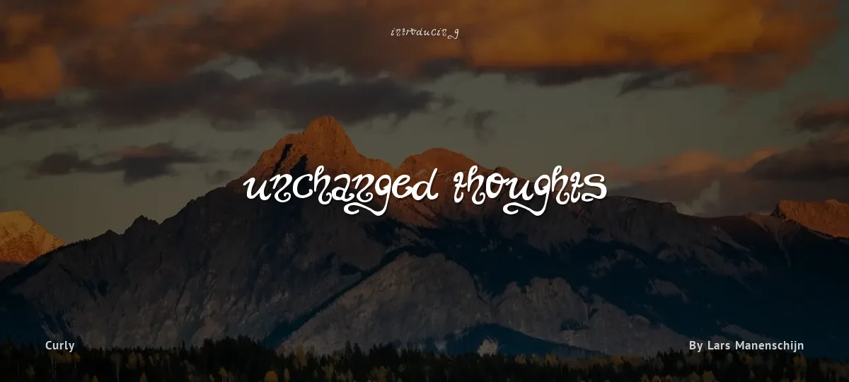 Unchanged Thoughts font preview