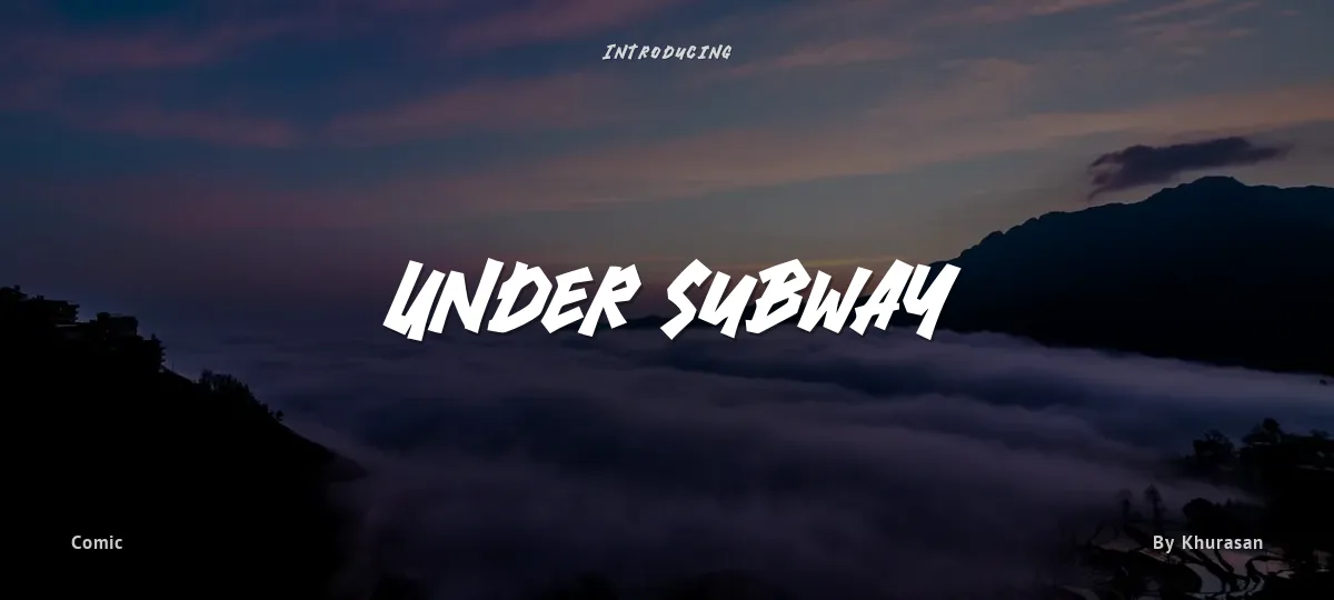 Under Subway font preview