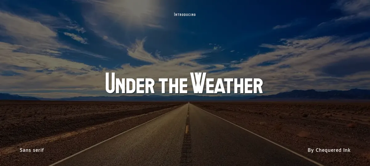 Under the Weather font preview