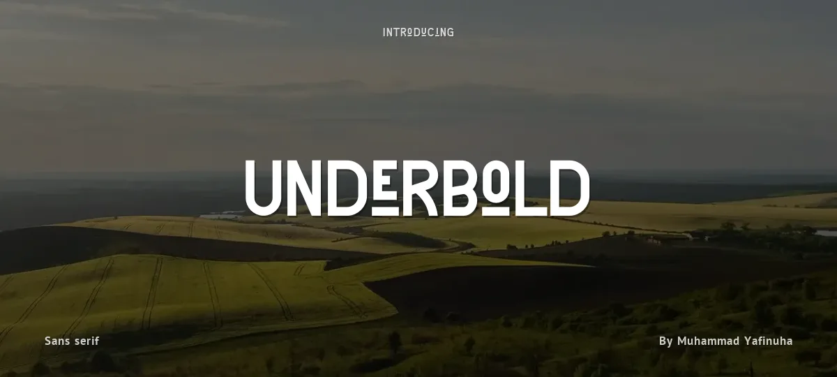 Underbold font preview