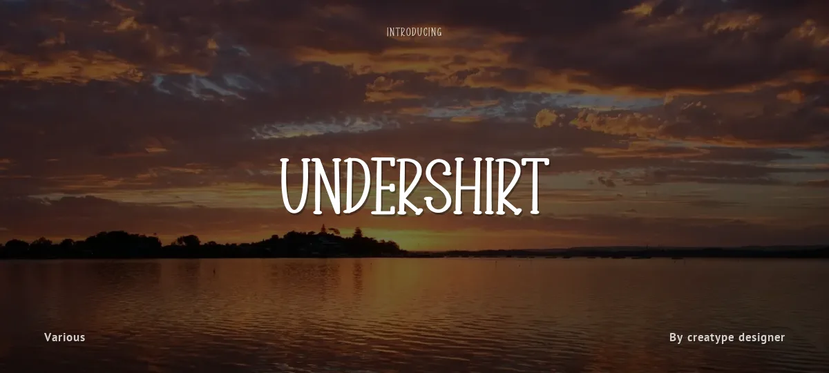Undershirt font preview
