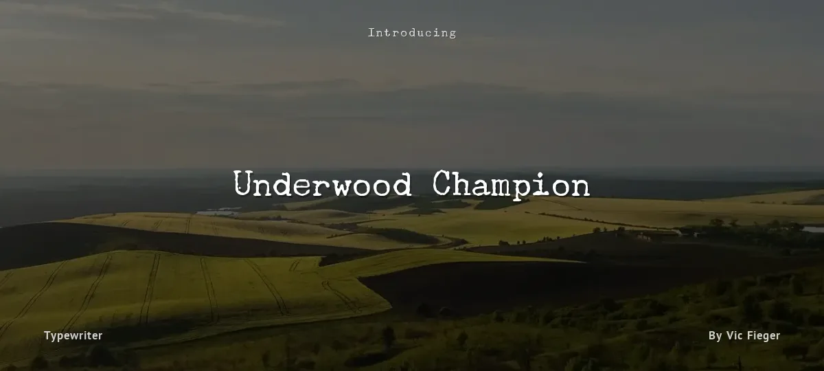 Underwood Champion font preview