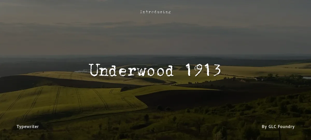 Underwood 1913 font preview